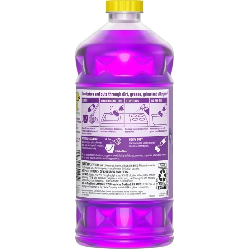 Multi-Surface Floor Cleaner Lavender Clean 60fl Oz Indoor Concentrate Durable