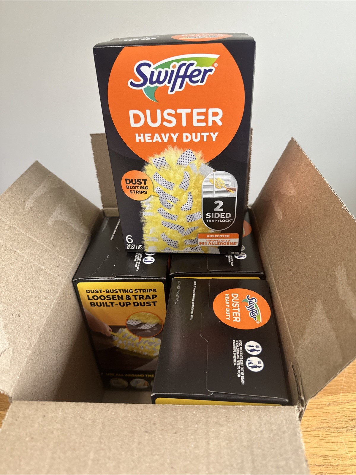 4x Swiffer Heavy Duty Dusters Microfiber Heavy Duty Duster Refill 6 pk