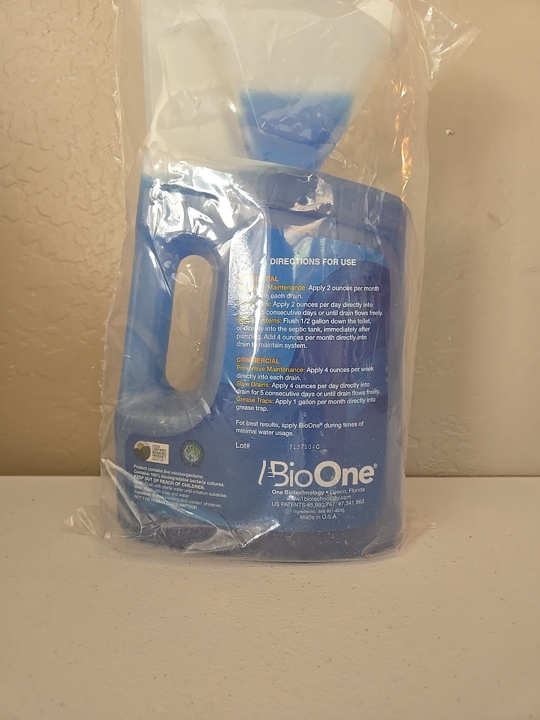 BioOne B164 64 oz. Bio Liquid Drain & Septic System Treatment Blue Brand New