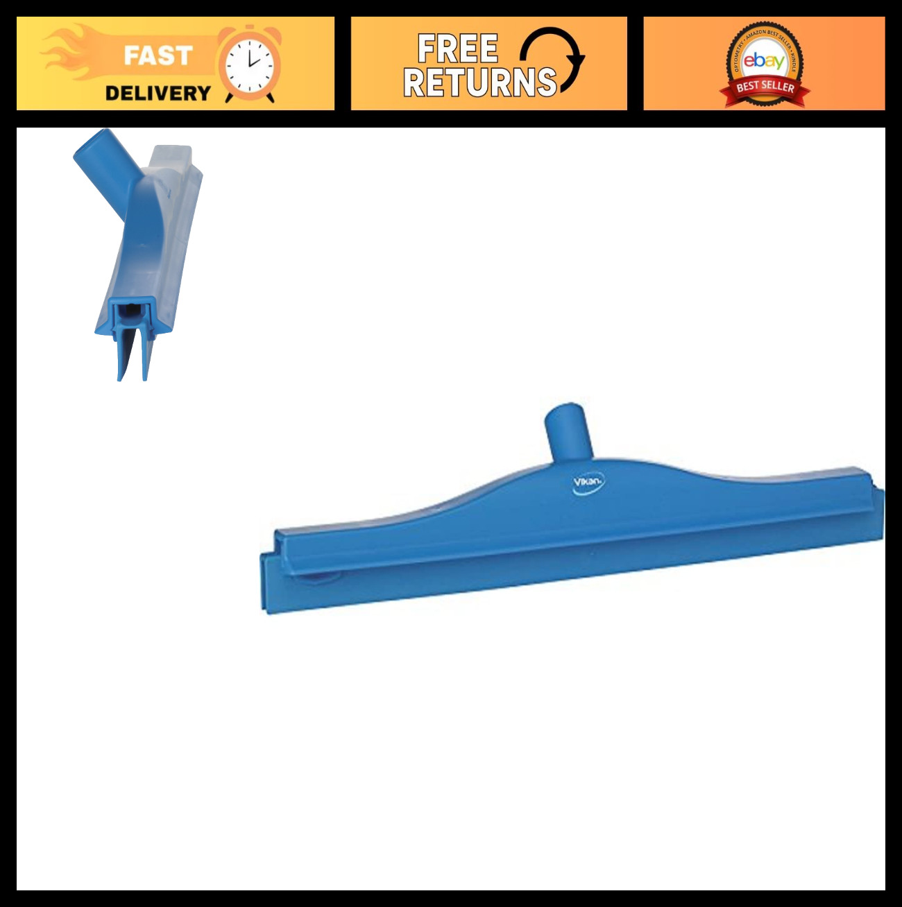 20″ Double Blade Squeegee for Ultra Hygiene – Durable PP/RB Construction
