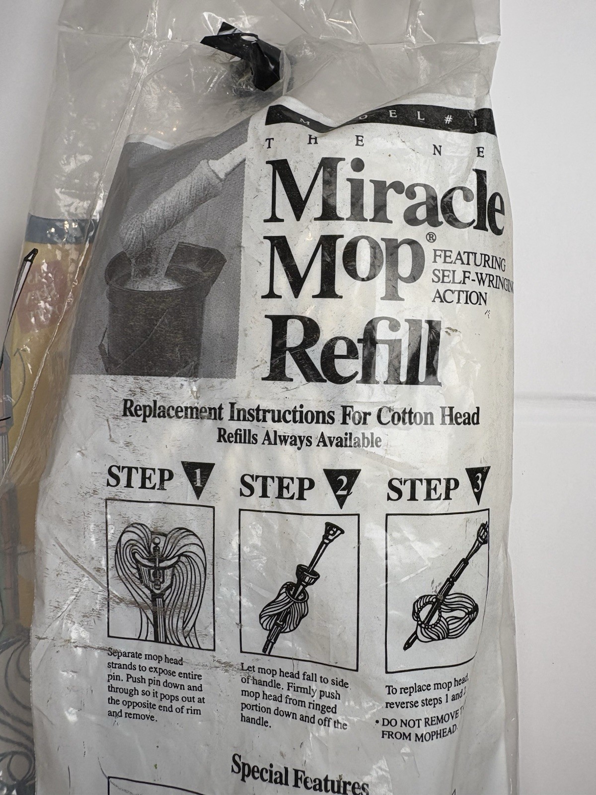 Miracle Mop Refill Replacement Head As Seen On TV Wrings Out Ingenious USA