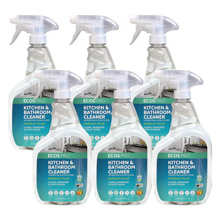Ecos Pro Pl9746/6 Kitchen And Bathroom Cleaner, Gray, 32 Oz