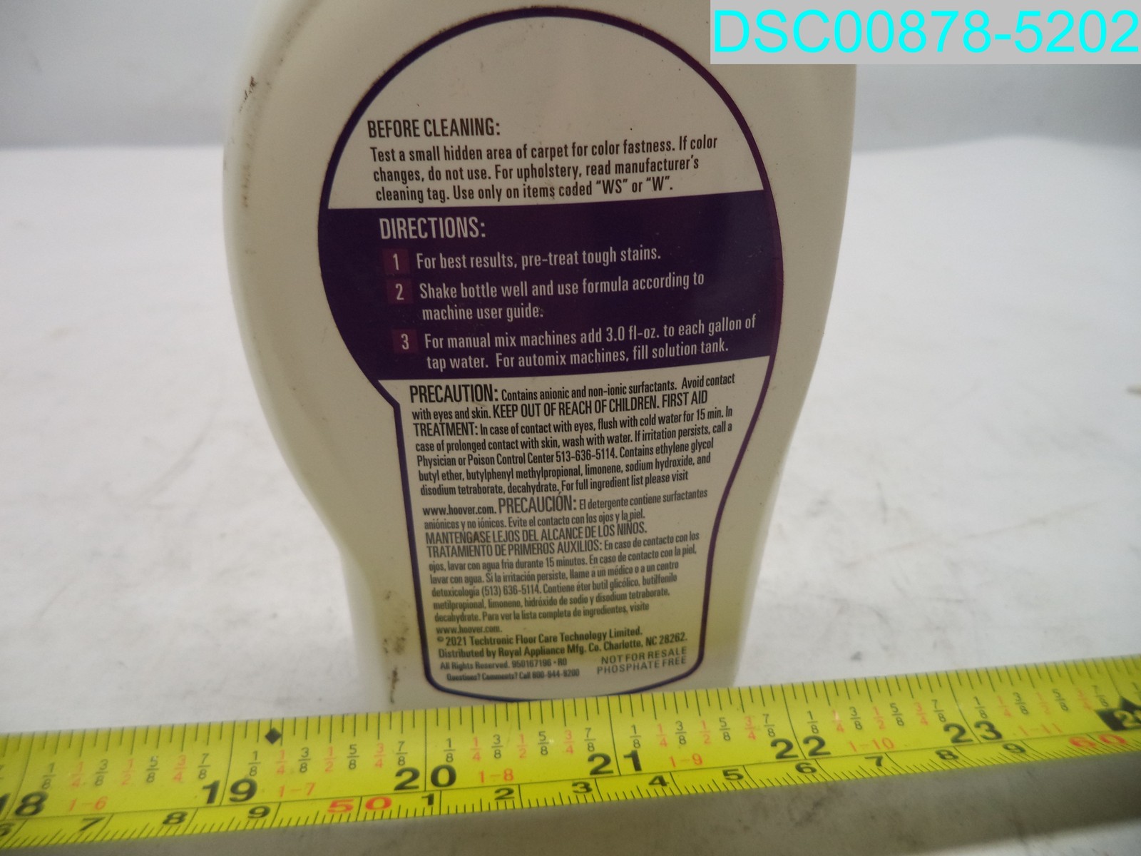 QTY=6 OZ: Hoover Paws and & Claws Spot Cleaner Carpet Cleaning Formula 310300AK