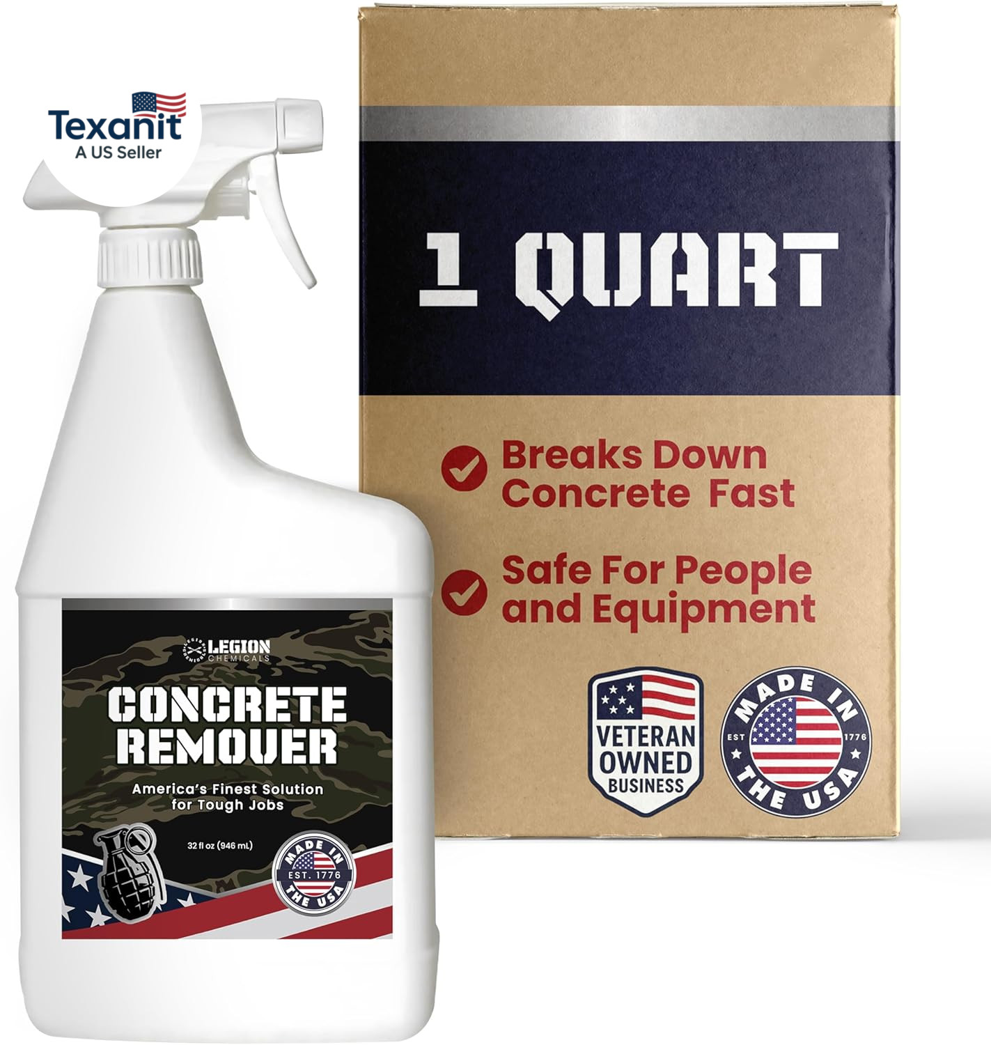 Heavy Concrete Remover – Dried Concrete & Cement Dissolver (Non-Corrosive, Biode
