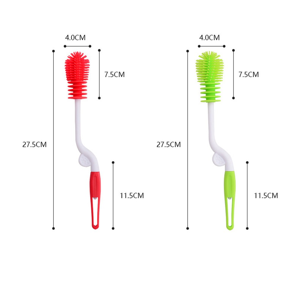 Household Cleaning Brush Silicone Bottle Cleaner Cup Scrubbing Tool