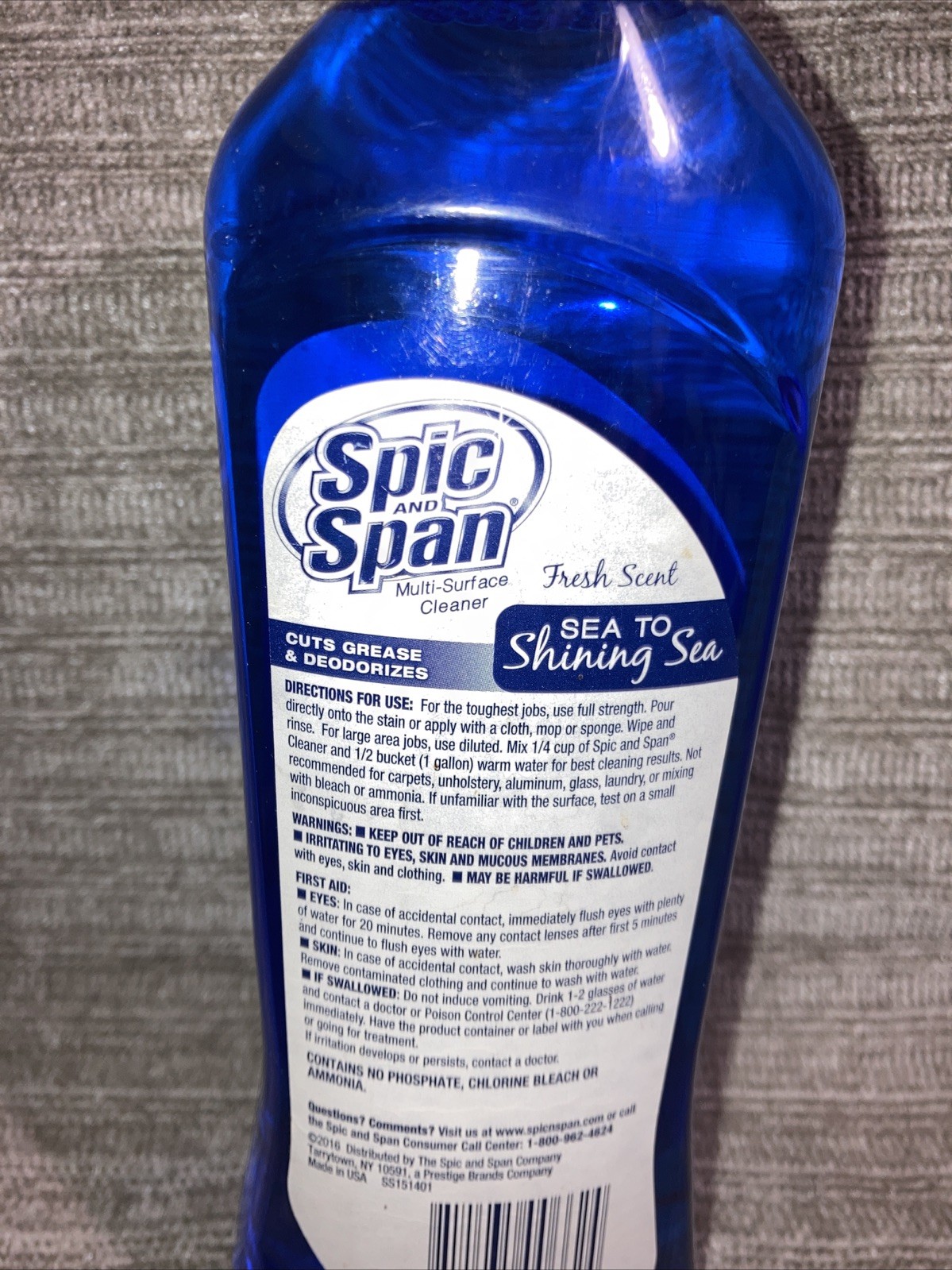 Spic And Span Sea To Shining Sea Liquid All Purpose Cleaner 20oz Full Bottle New