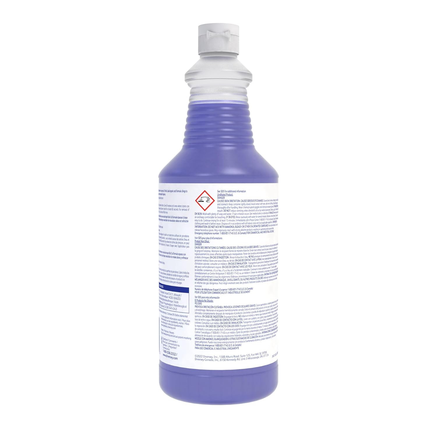 94476081 Super Blue Mild Acid Toilet Bowl Cleaner, Removes Rust, Scale & Stains,
