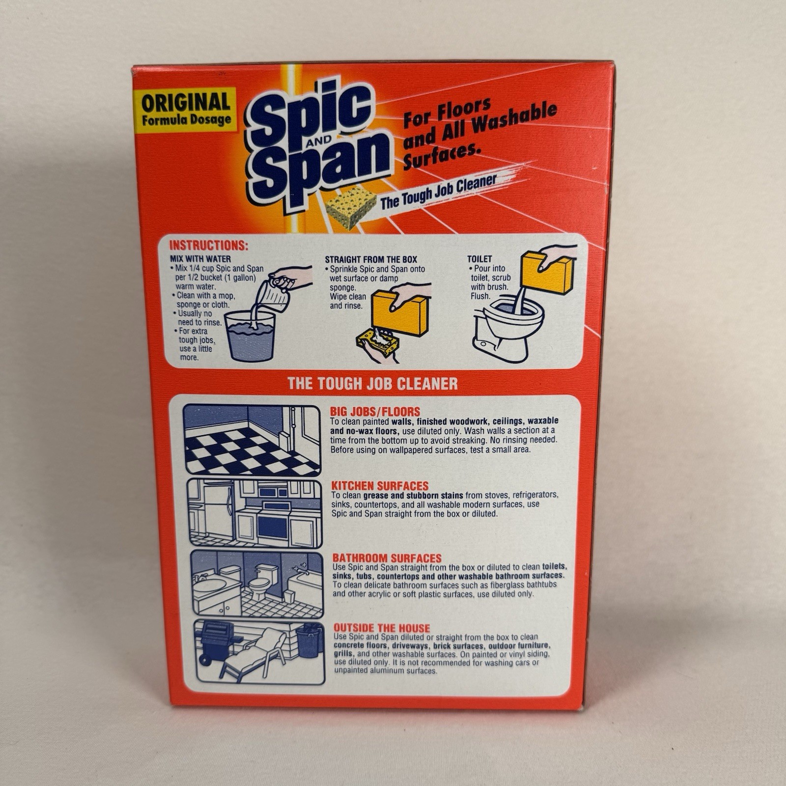 Spic and Span Extra Strength Powder Original Formula Tough Job Cleaner, 27oz