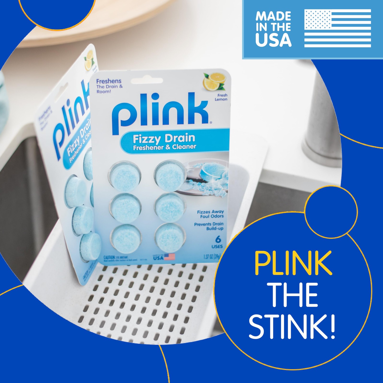 Fizzy Drain Cleaner and Freshener, Prevents Drain Clogs and Buildup, Removes …
