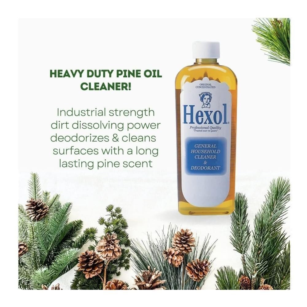 Hexol Concentrated General Household 16Fl oz High Pine Oil Content Heavy Duty…