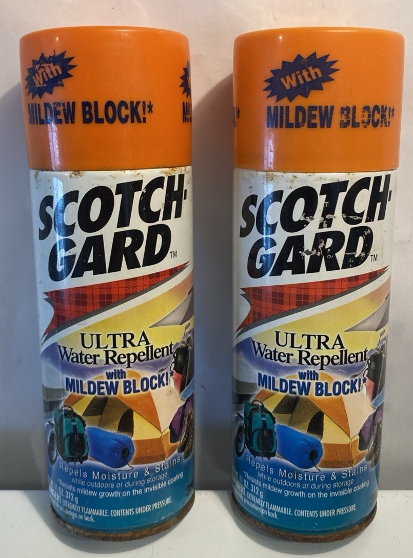 2 X 2003 Scotchgard 11oz Ultra Water Repellent With Mildew Block New Very HTF