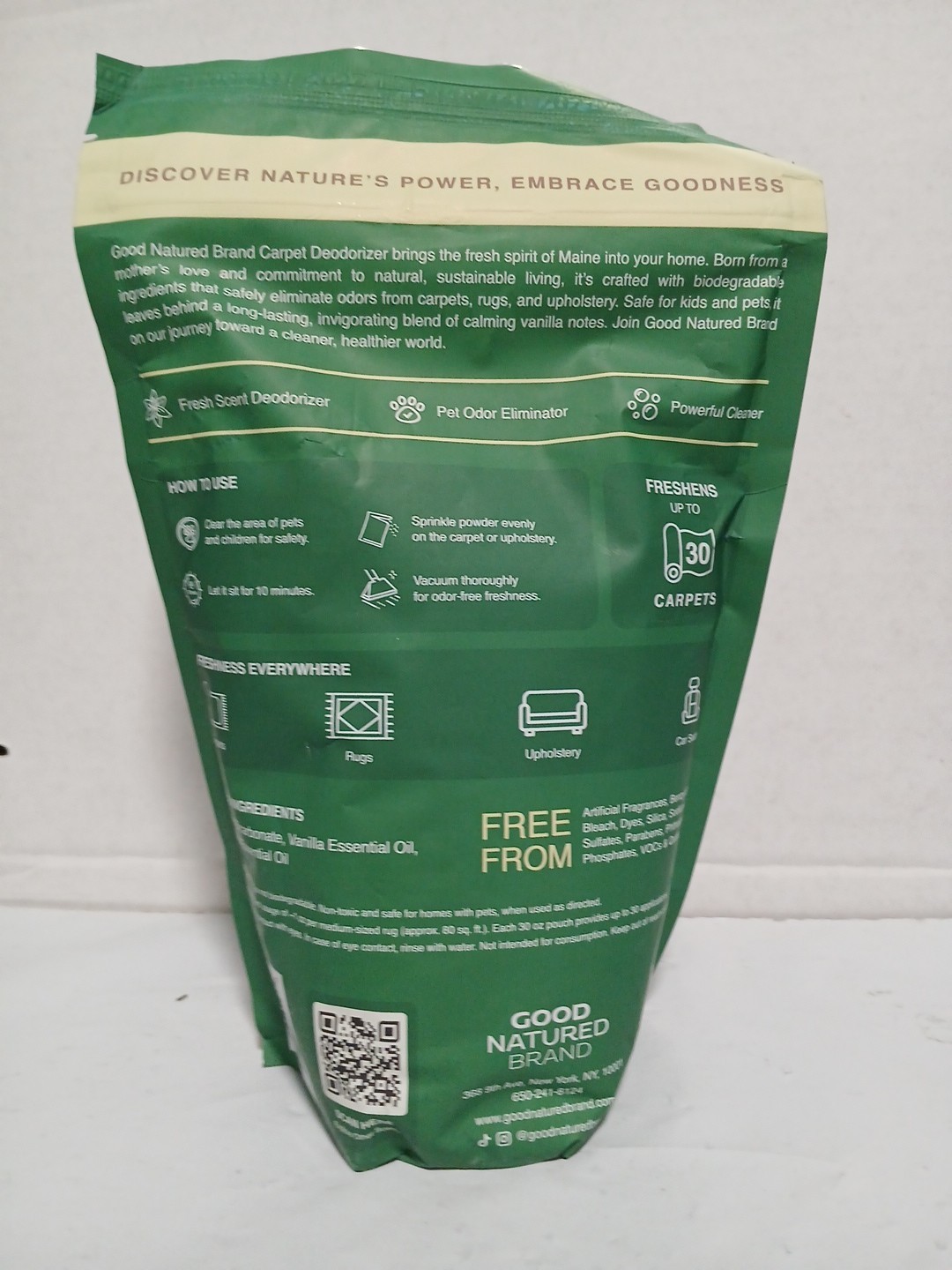 Good Natured Carpet Deodorizer Pet Odor Eliminator Powder 31oz Vanilla Cream