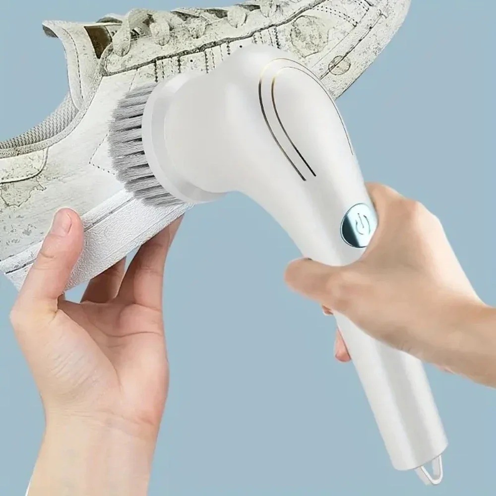 cordless electric cleaning brush 5 in 1 handled power scrubber for kitchen ,tile