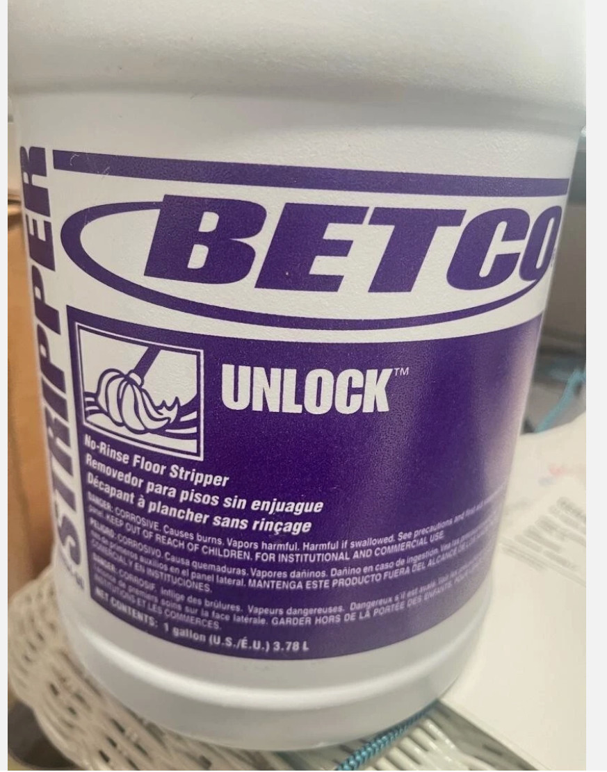 1 Gallon Betco Unlock Floor Stripper 1 Gal. (8880400) (3A)