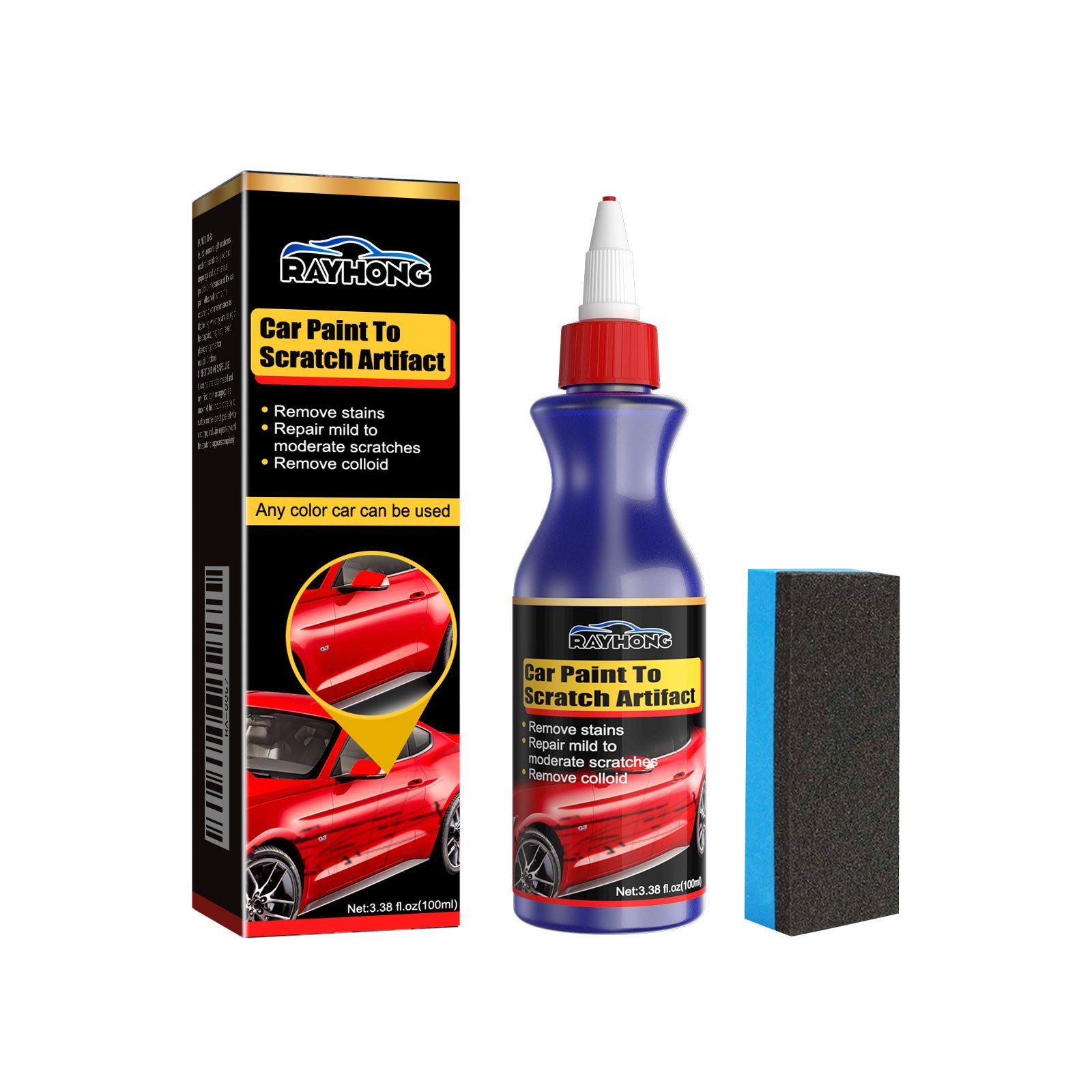 Car Scratch Remover Paint Repair Kit with Polish & Wax for Automotive Touch-Up