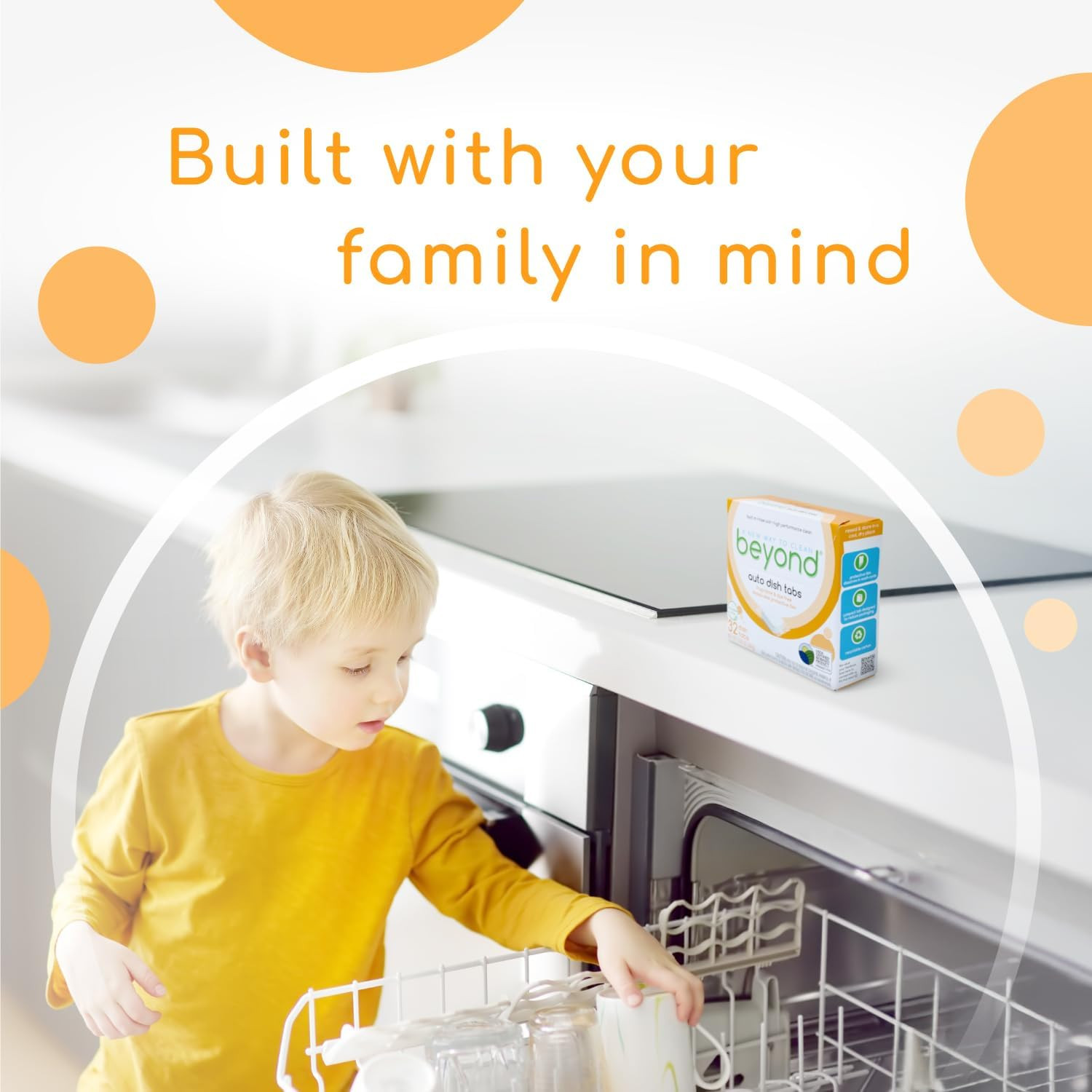 Auto Dishwasher Tablets [32 Tablets] – Fragrance & Dye Free – Certified Biobased