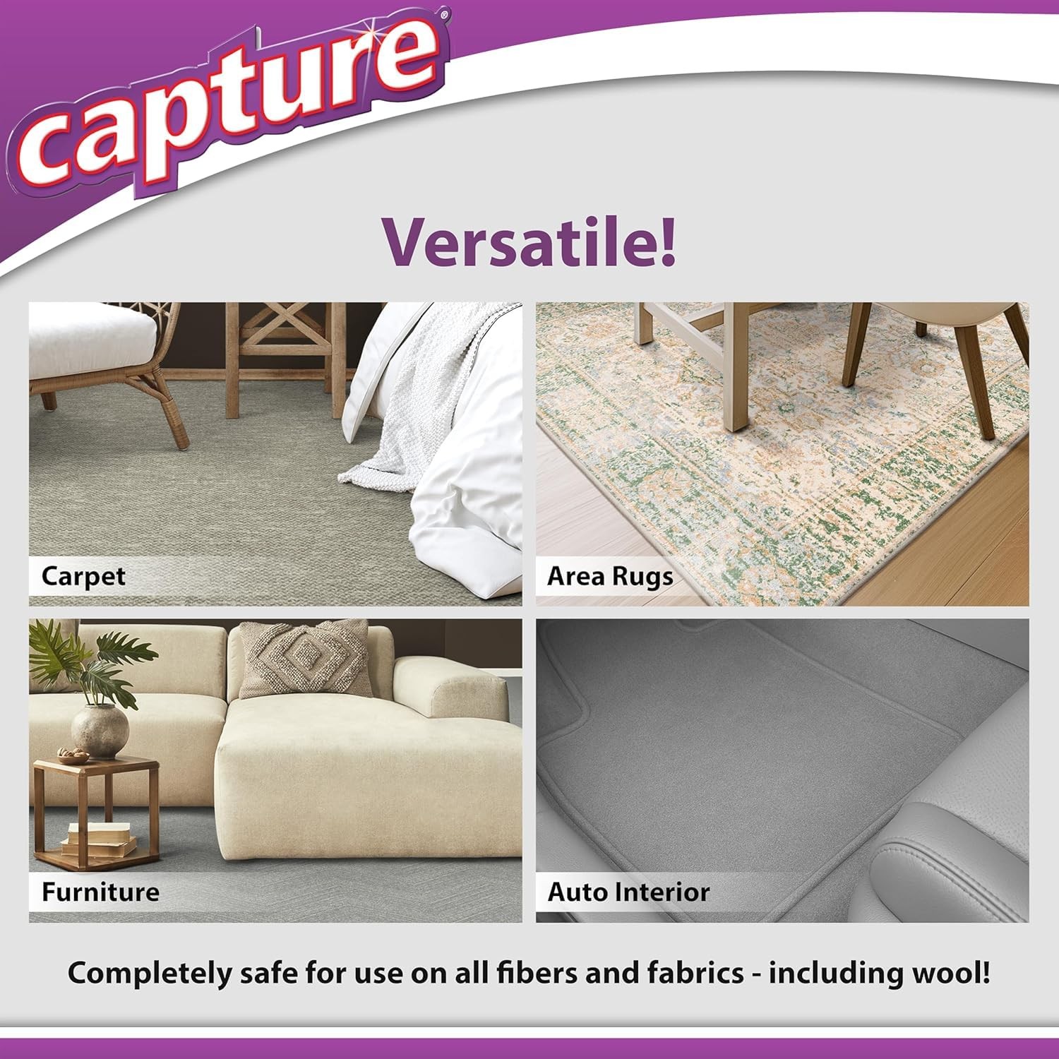 Carpet & Rug Dry Cleaner w/Brush – Carpet Deodorizer & Freshener Powder – Spo…