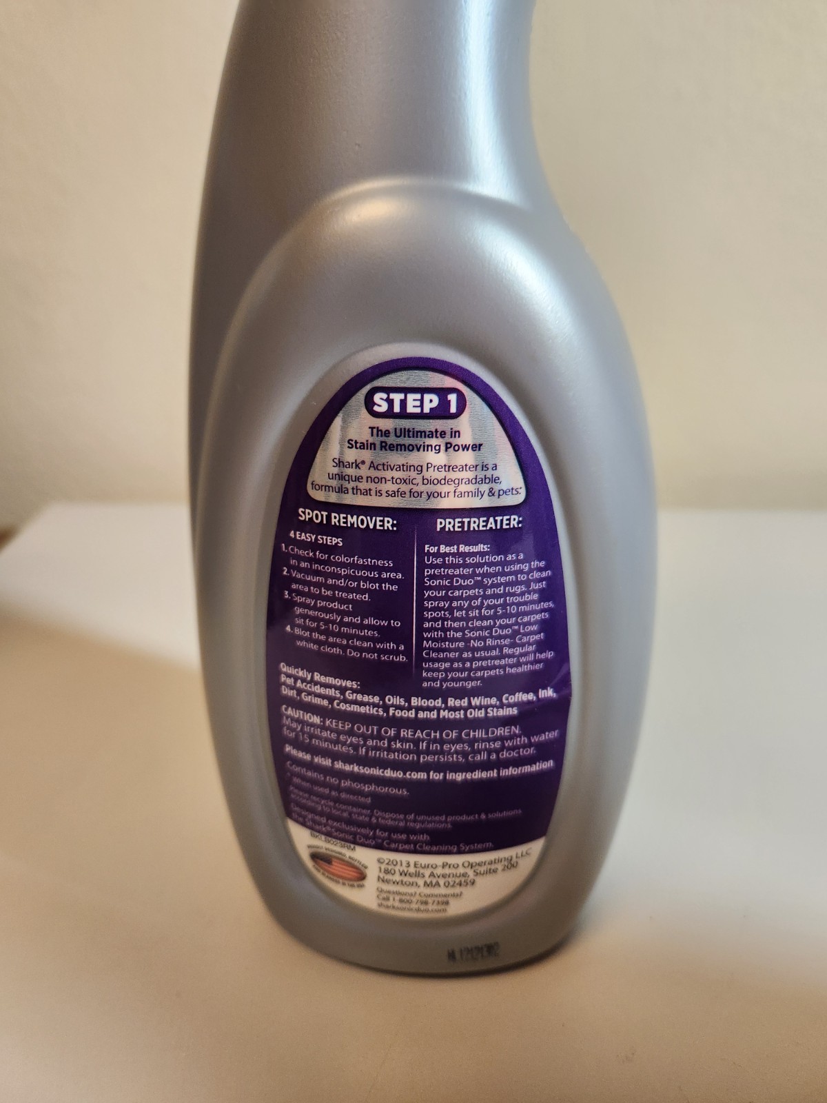 SHARK ACTIVATING PRETREATER CARPET STAIN & ODOR REMOVER 23oz NEW