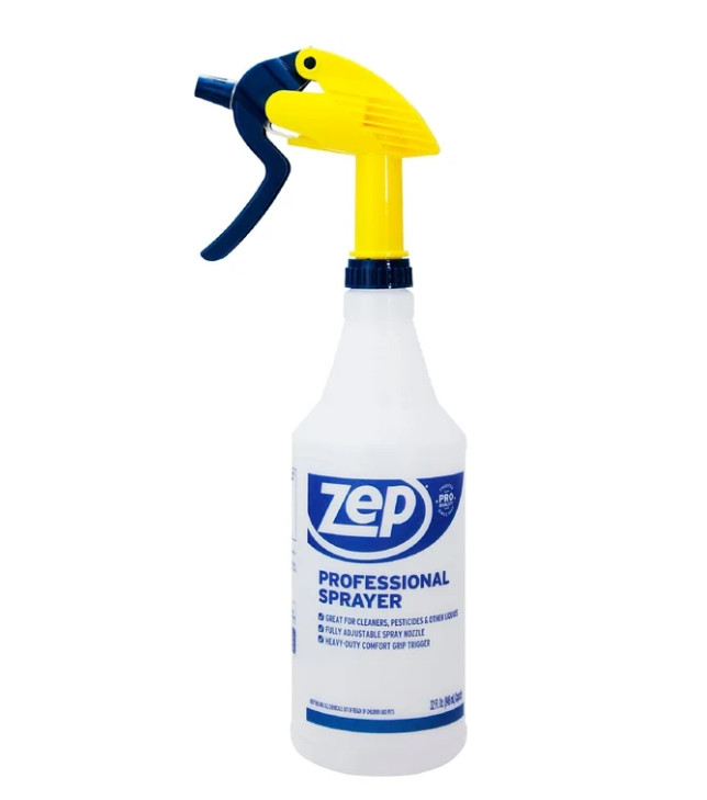 (3 pack) Zep Professional Plastic Spray Bottle, 32 oz, Adjustable Nozzle, Comfor