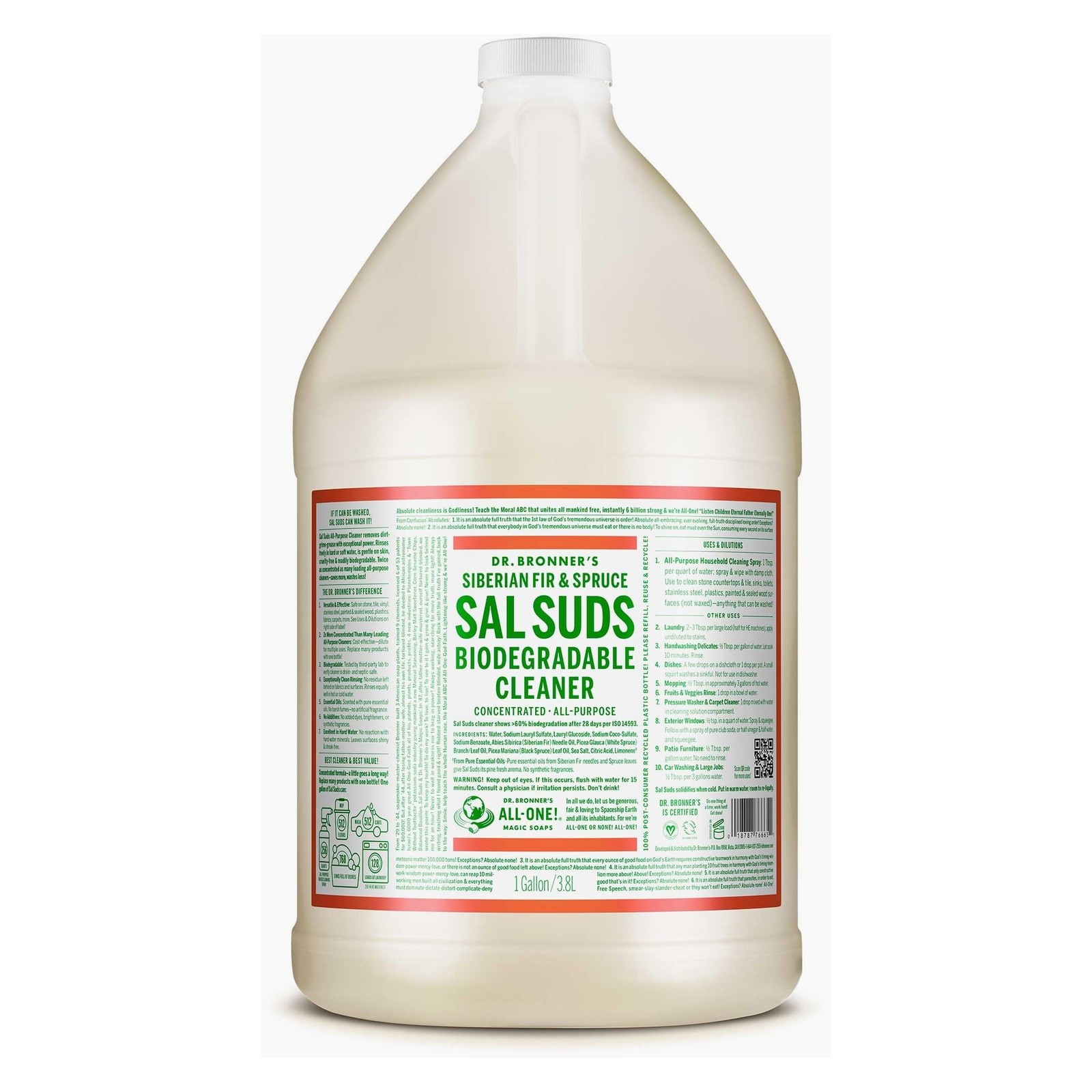 Dr. Bronner’s Sal Suds Biodegradable Cleaner 1 Gallon Fir & Spruce