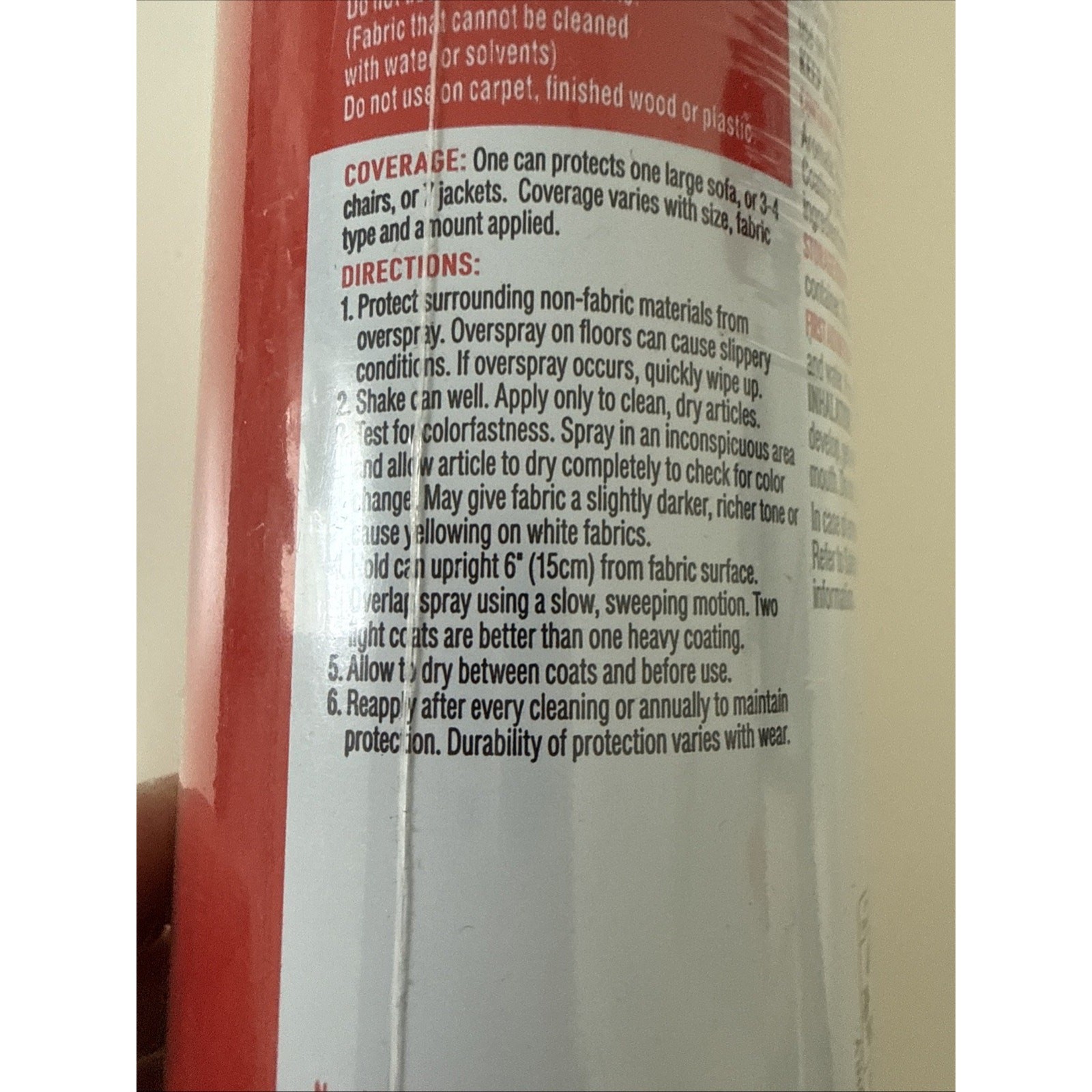 Scotchgard Fabric Water Shield 13.5 oz Water Repellent Spray
