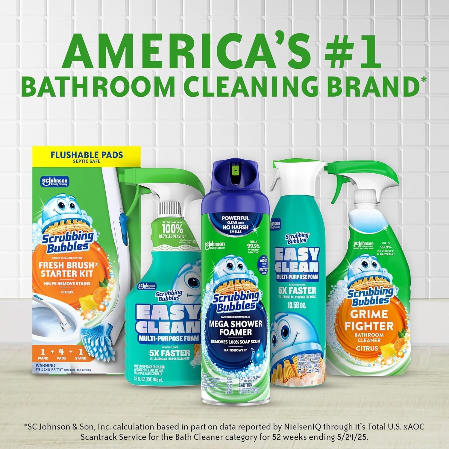 Flush-Activated Toilet Cleaning Gel Stamps – 24 Pack with Rainshower Freshness