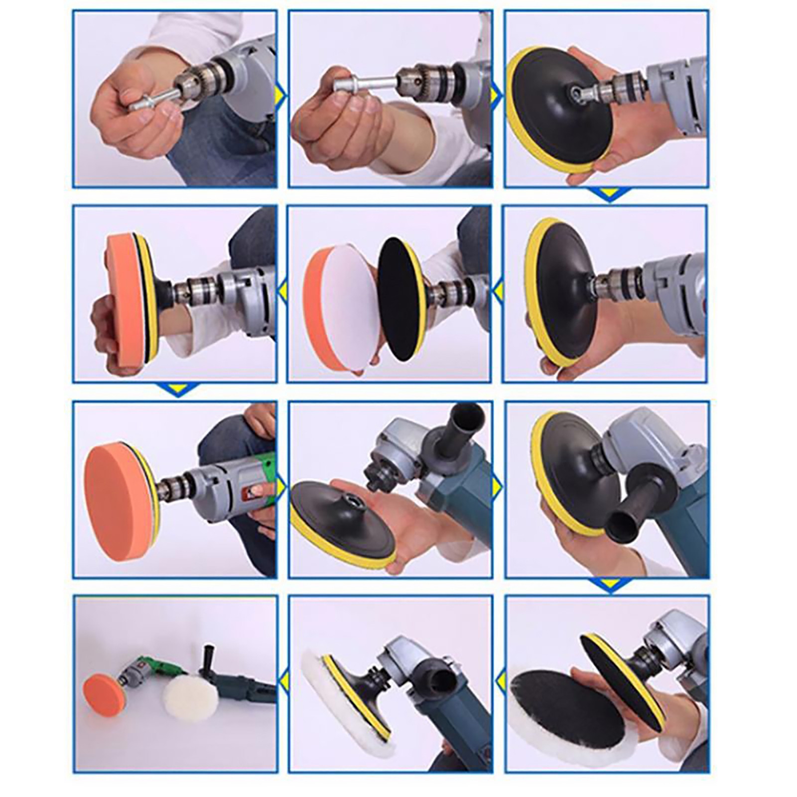 33x All Purpose Cleaning Kit Electric Drill Brush Attachment Set Power Scrubber