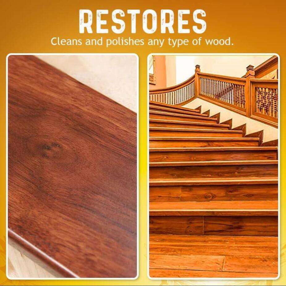 Beeswax Polish Conditioner for Wood Furniture Restorer Wood Wax with Sponges
