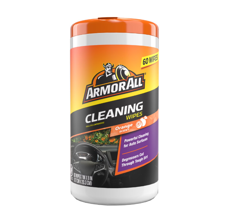 3 PACK Interior Car Cleaning Wipes in Orange Scent, 60 Count