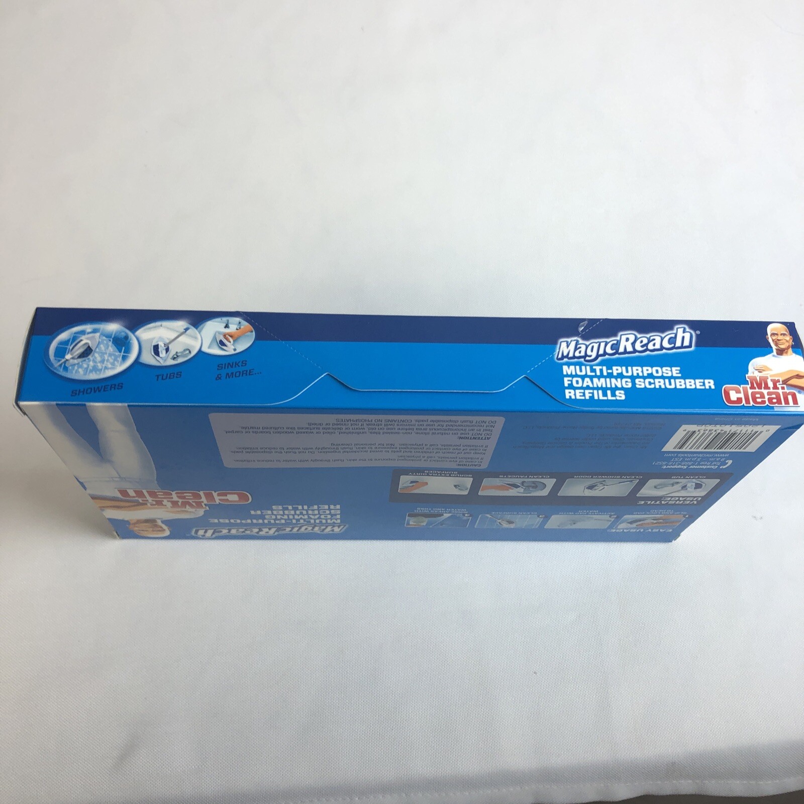 Mr. Clean Magic Reach Multi-Purpose Foaming Scrubber 8 Pack Refill NEW