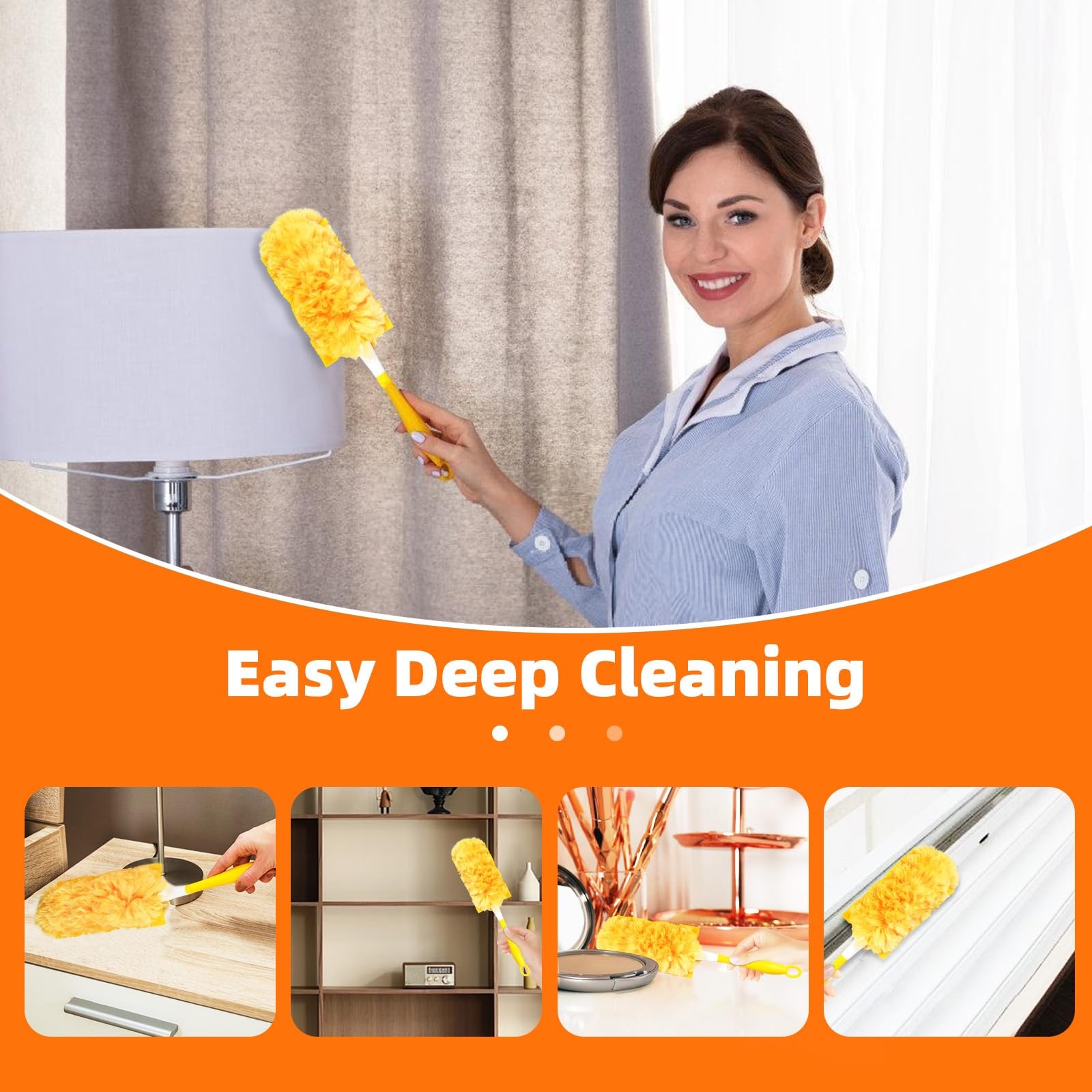 30 Pack 360 Dusters Refills for Swiffer Dusters, Unscented Heavy Duty Duster Kit