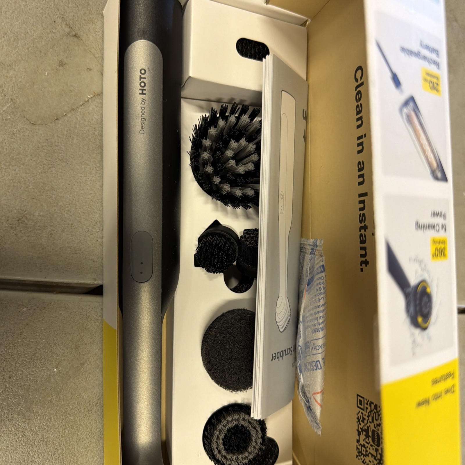 Hoto Wand Cordless Spin Scrubber