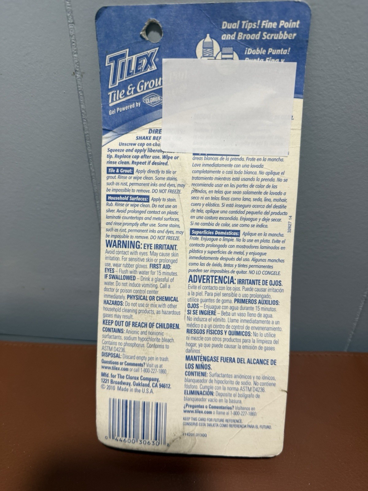 Tilex Tile & Grout Pen Removes Stains 2 oz Dual Tip Clorox Bleach.
