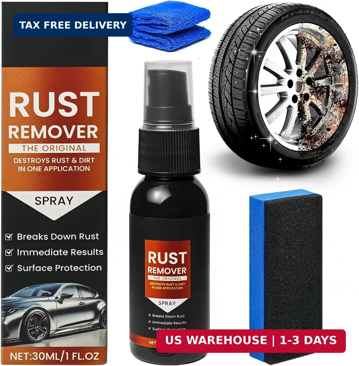 Iron Eraser – 2026 Upgrade Rust Remover Spray for Metal, Heavy Duty Metal Cleane