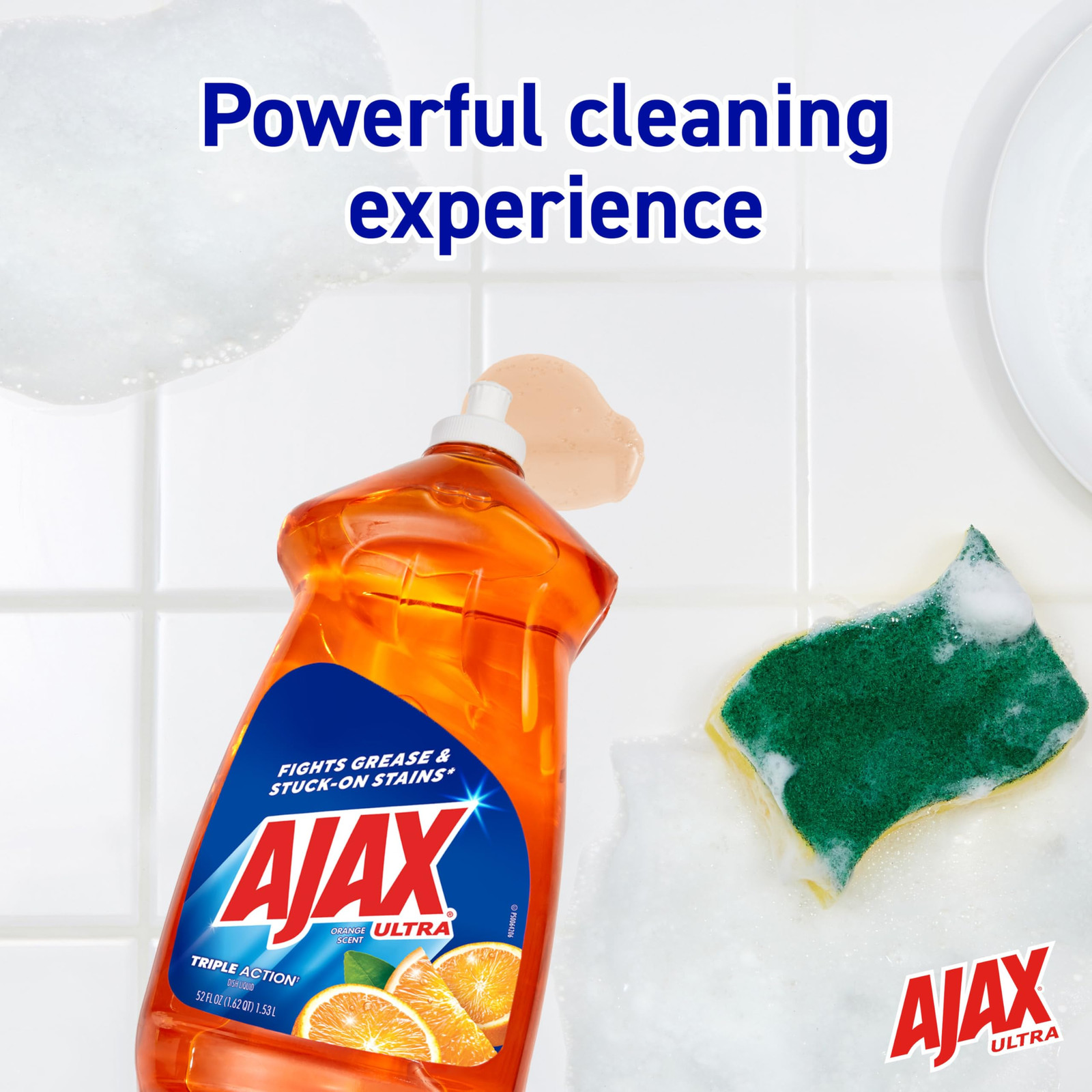 Ajax Ultra Dish Soap 52 Fl Oz Orange Scent Triple Action Grease Fighter