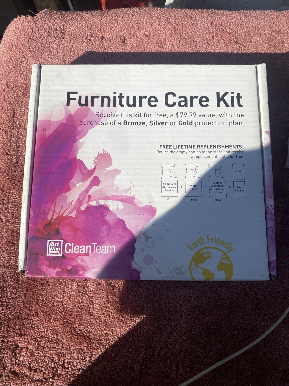Art Van Clean Team Furniture Care Kit NEW Earth Friendly Leather & Wood Cleaner