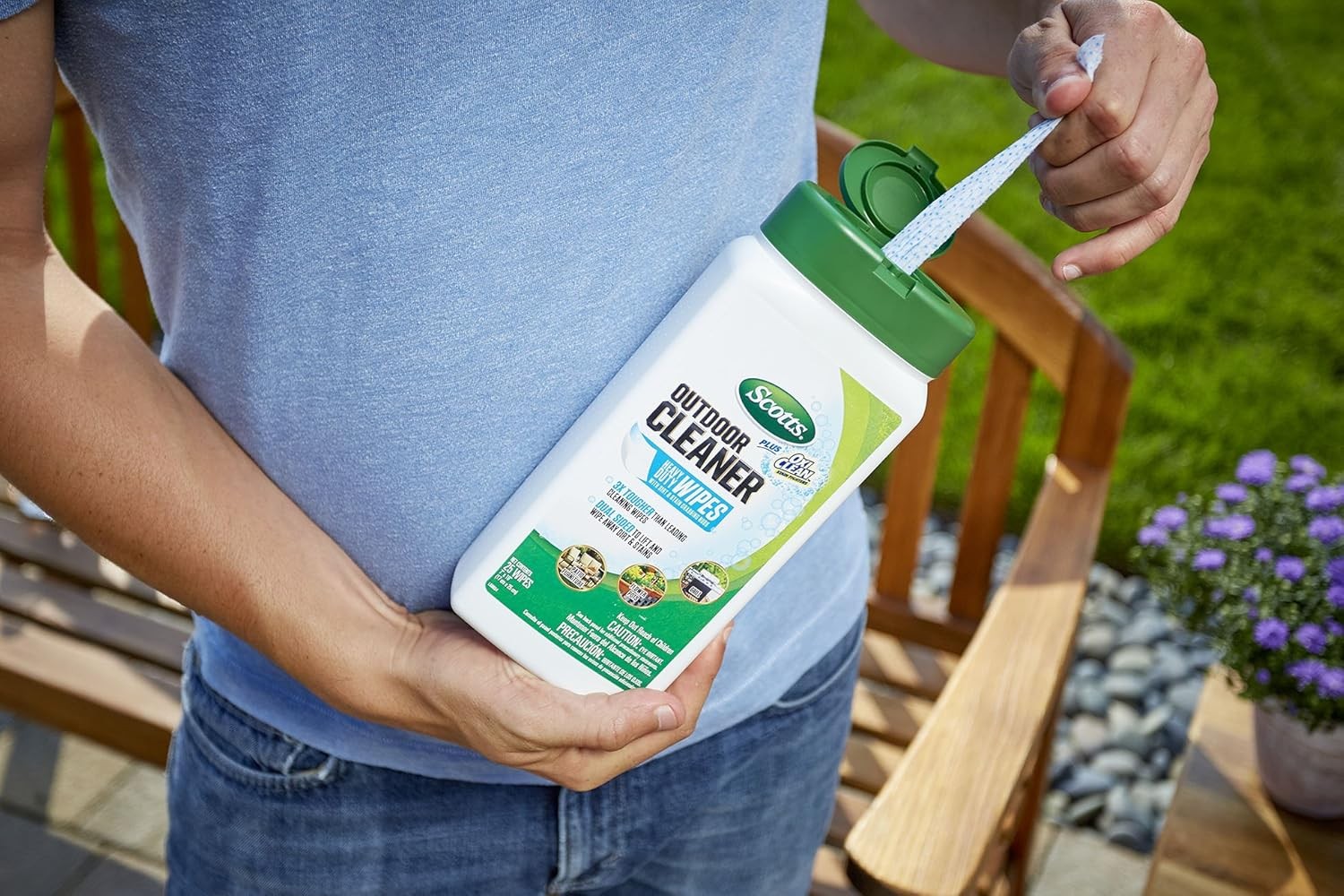 Scotts Outdoor Cleaner Plus OxiClean Wipes Heavy Duty Lawn RV Boat Carpet