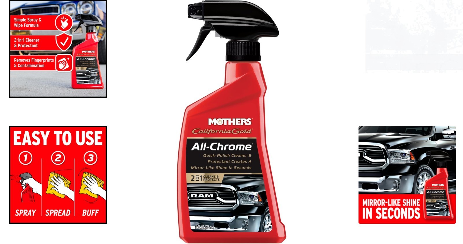 Ultimate 12 oz. Chrome Polish Spray – Cleans, Shines & Leaves Protective Barrier