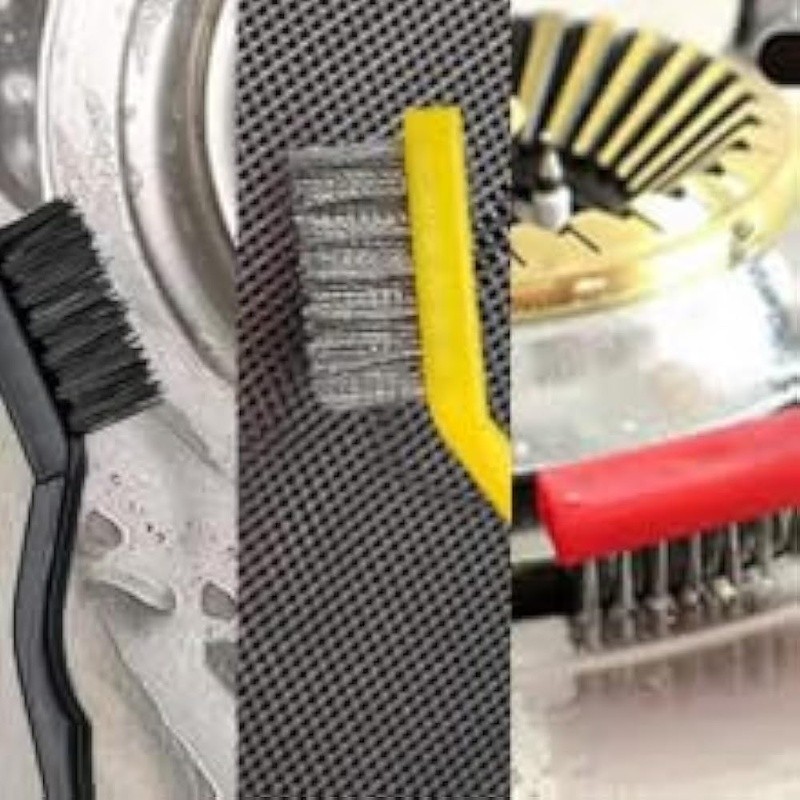 Multi-Surface Scrub Brush Set Heavy-Duty Cleaning Kitchen Bathroom Grout Tile US