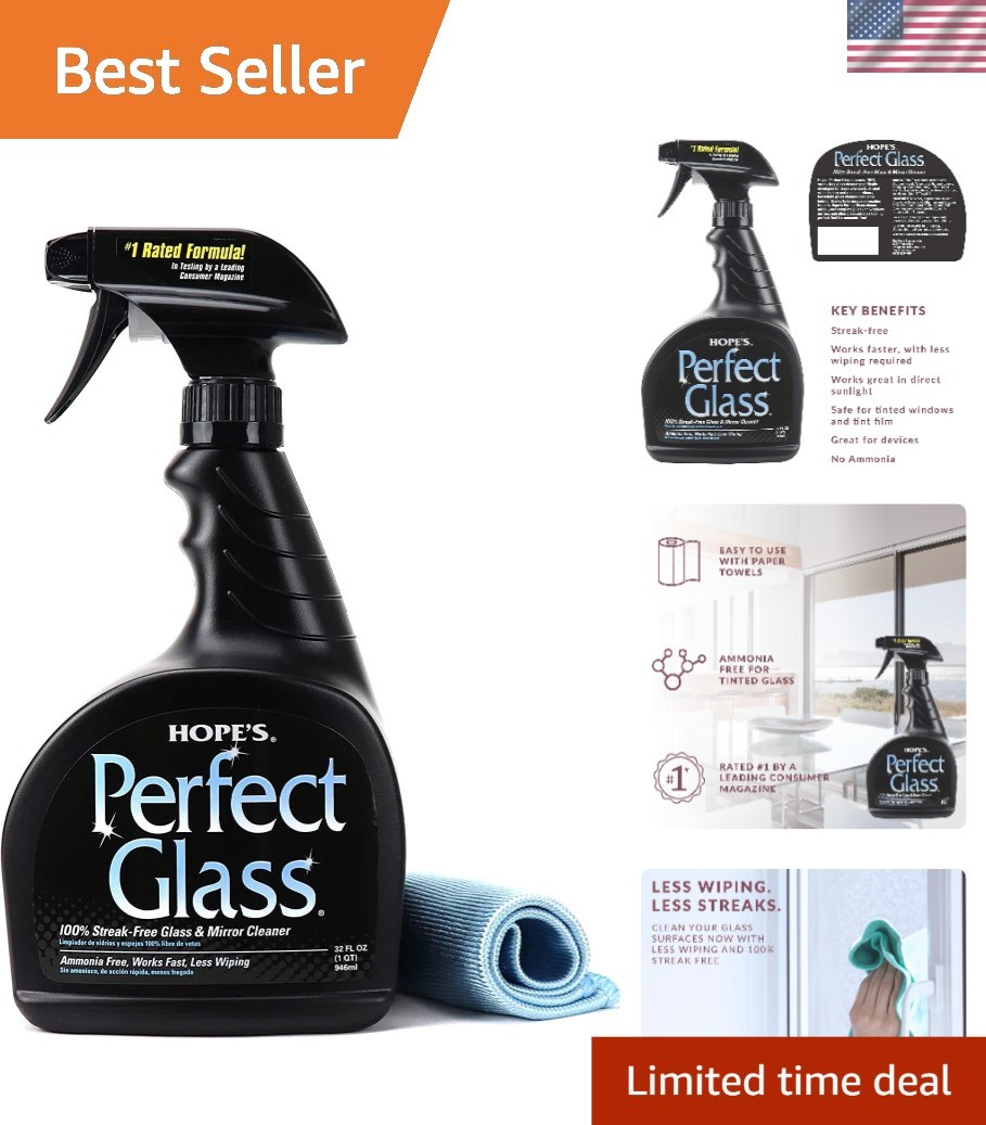 Perfect Glass Cleaner Spray, Streak-Free, Ammonia-Free Window, Mirror, Screen…