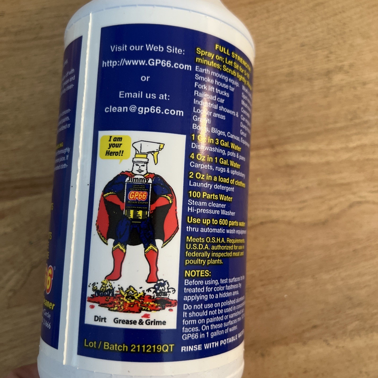 GP66 Miracle Cleaner & Degreaser Concentrate 1Quart 32oz NEW Sealed