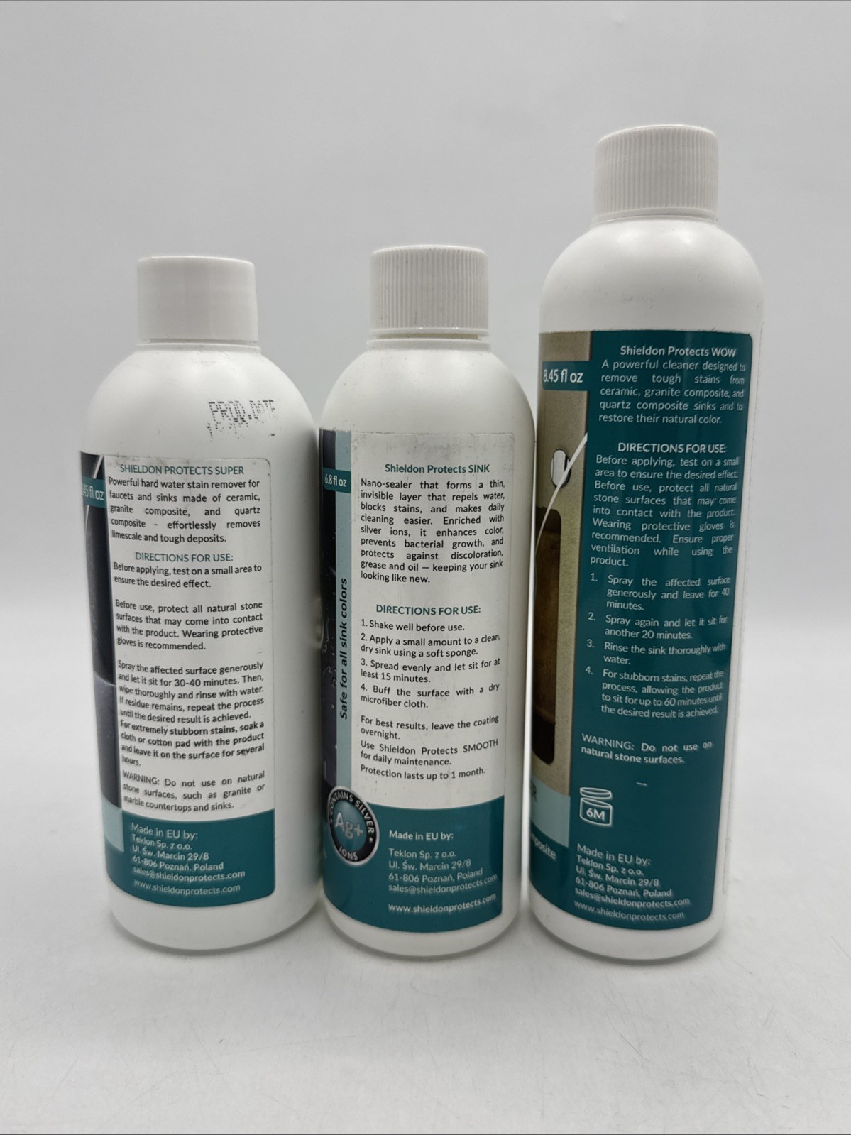 Sink Restorer Kit 3-Step System: Heavy Duty Kitchen Sink Cleaner Hard Water