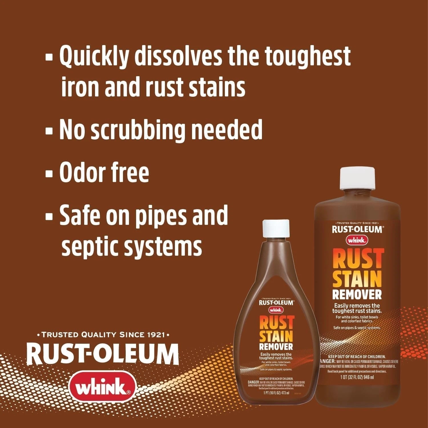 Rust-Oleum Whink Rust Stain Remover | Heavy-Duty Iron Stain Remover for White To