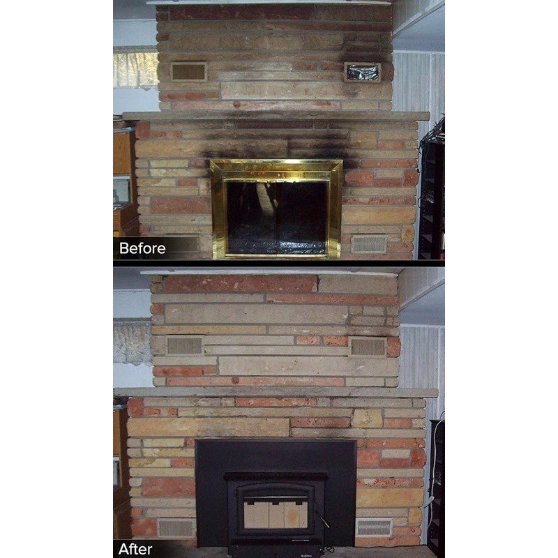 Soot Remover Fireplace Non-Toxic Easy Application No Scrubbing Clean Brick Tile
