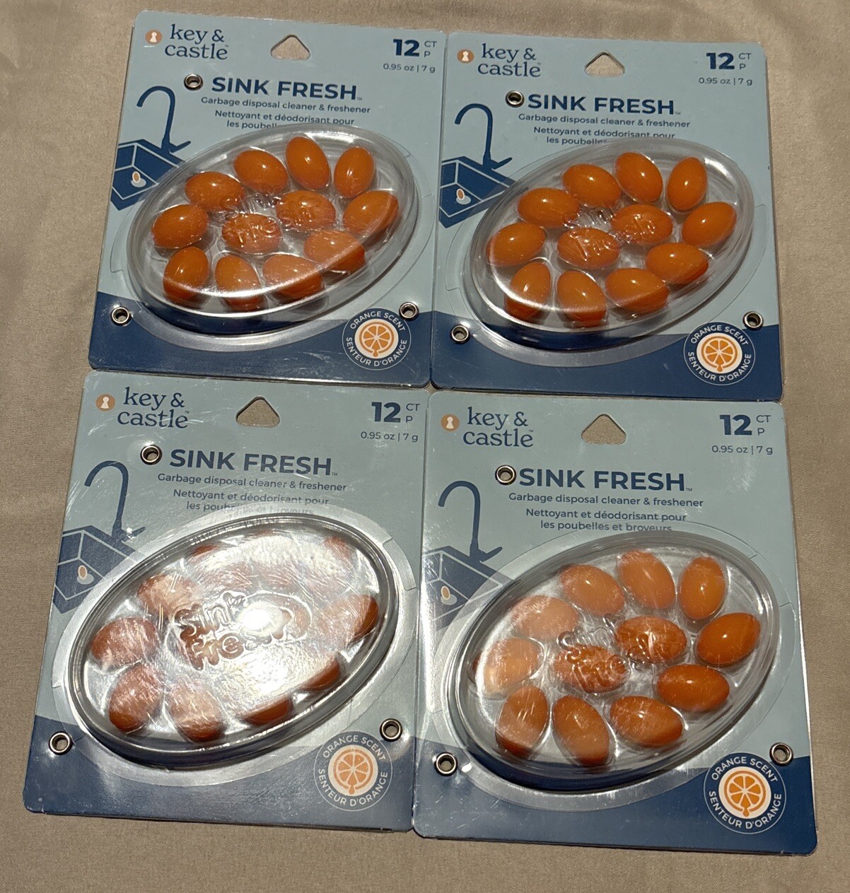 Sink Fresh Orange Garbage Disposal Cleaner Deodorizer…4 Packs