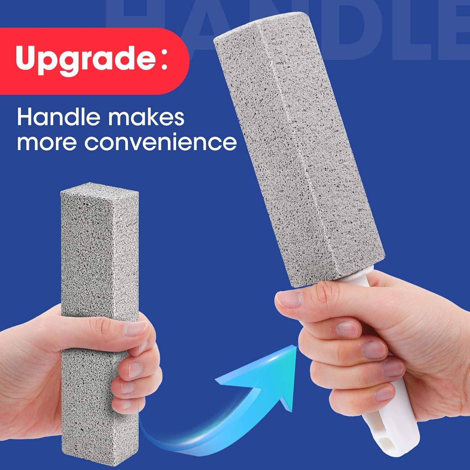 5 Pack Pumice Stone Toilet Cleaner w/ Handle Hard Water Ring Remover