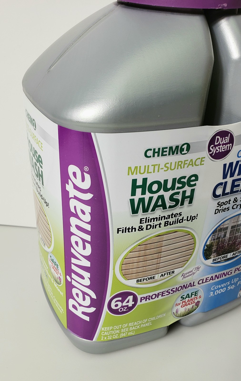 Rejuvenate House Wash 64oz Cleaner Kit Multisurface Outdoor Proffessional U.S.A.
