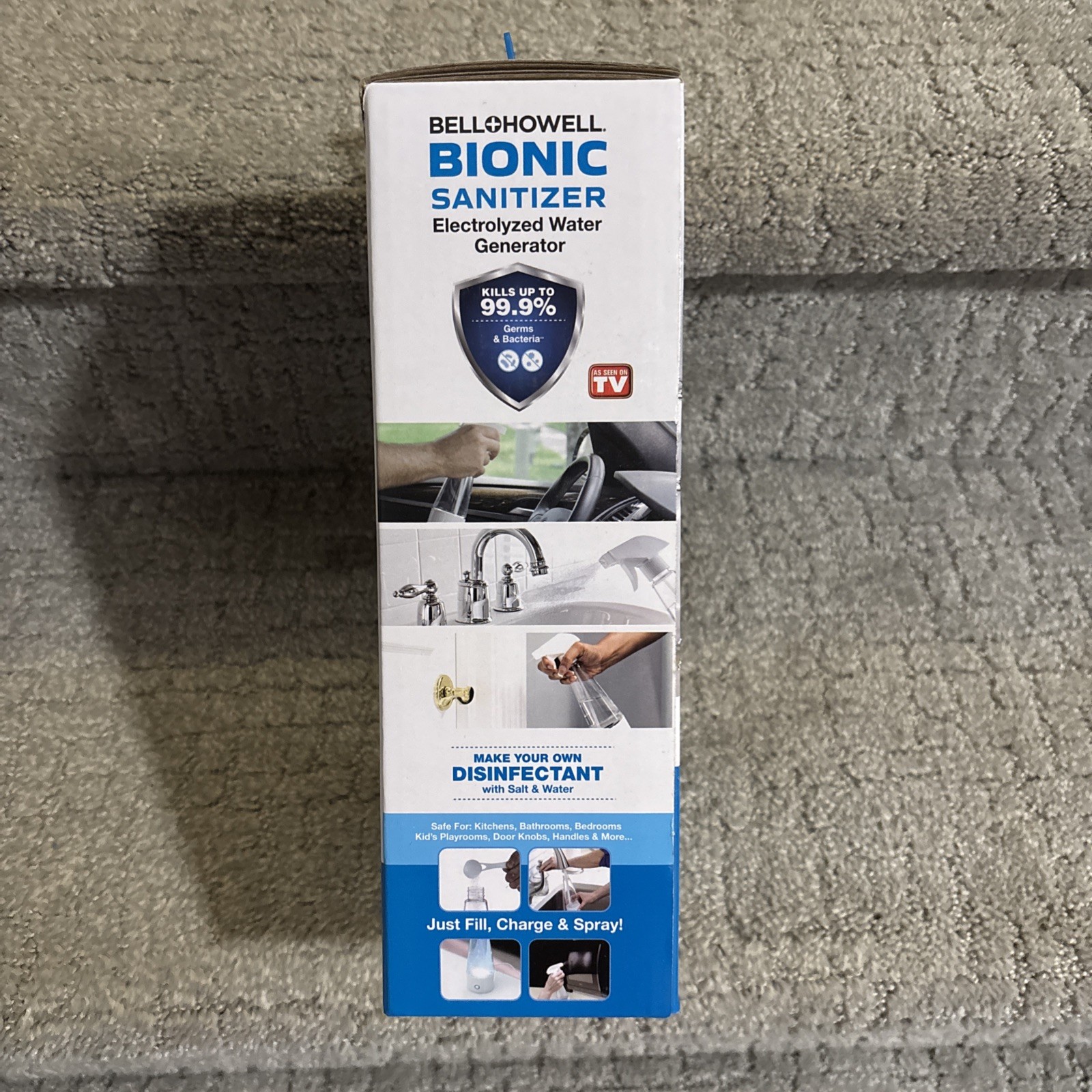 BELL HOWELL Bionic Sanitizer Portable Detergent Maker, Bottle Sprayer – White