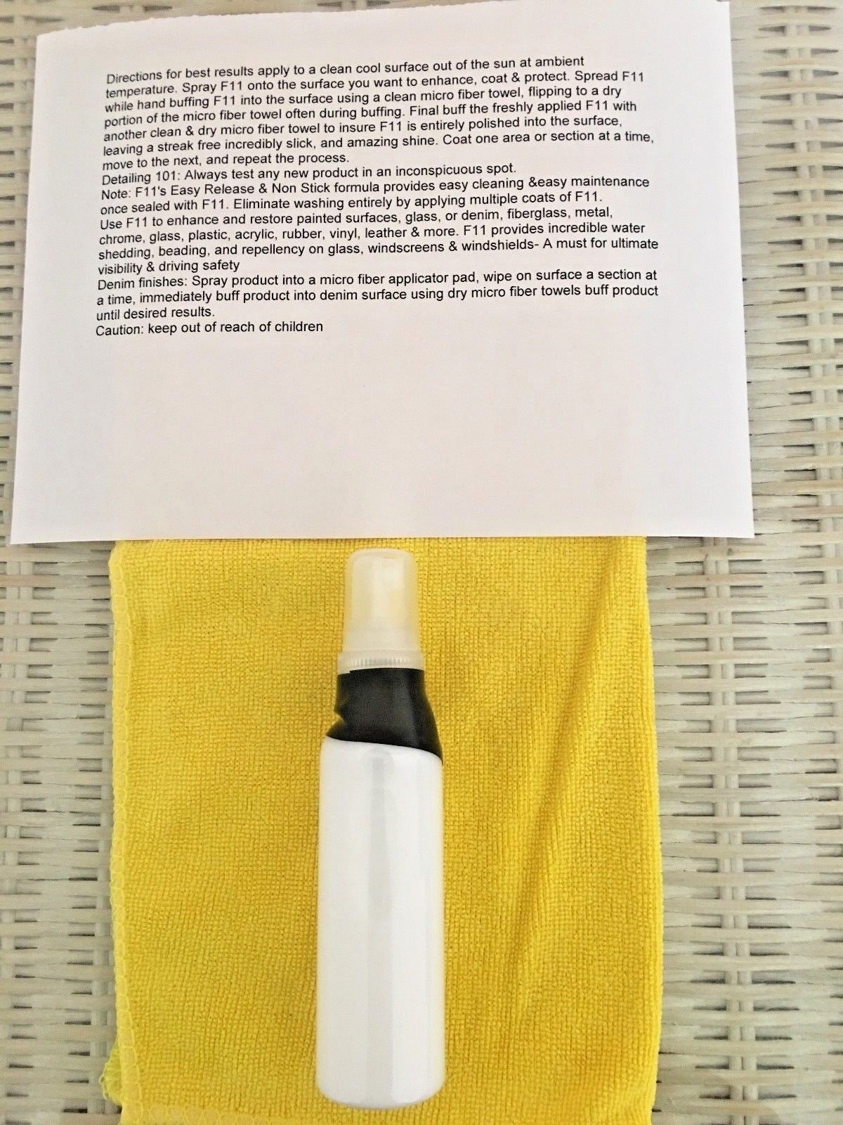 F11 TOPCOAT 2oz+ Spray Bottle & MICROFIBER TOWEL SUPER CAR SAVER WAX SAVE $$