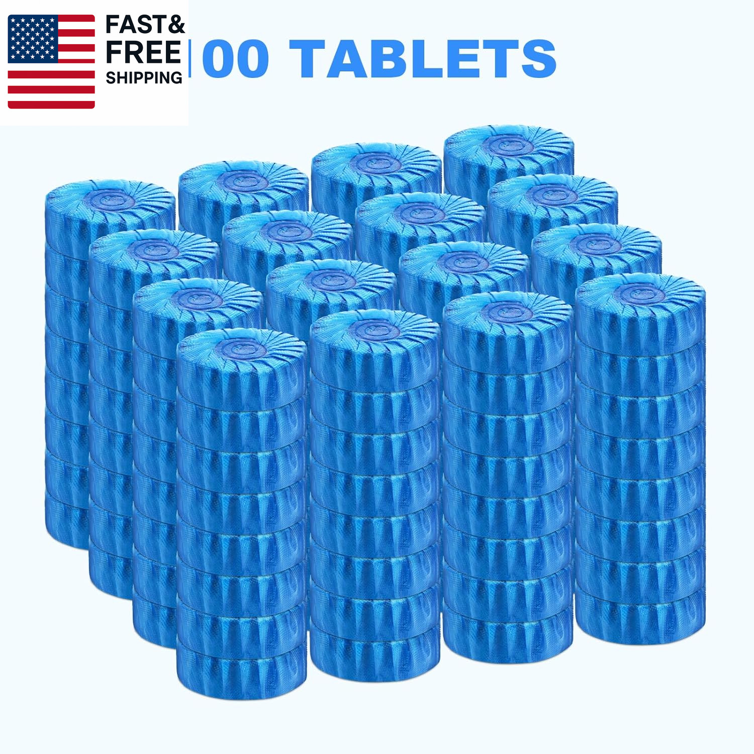 100 Pack Toilet Bowl Cleaner Tablets, Long-Lasting Bathroom Toilet Tank Cleaner